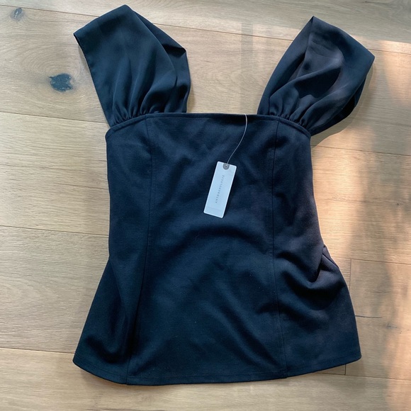 NWT Anthropologie Sz M Contrast Knit Top - Picture 7 of 8